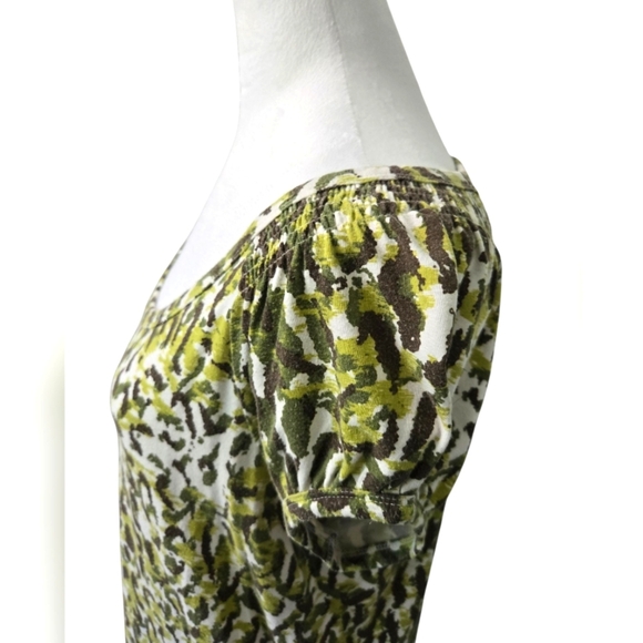 Apt 9 essential scoopneck cap sleeve animal print summer top - Picture 2 of 3